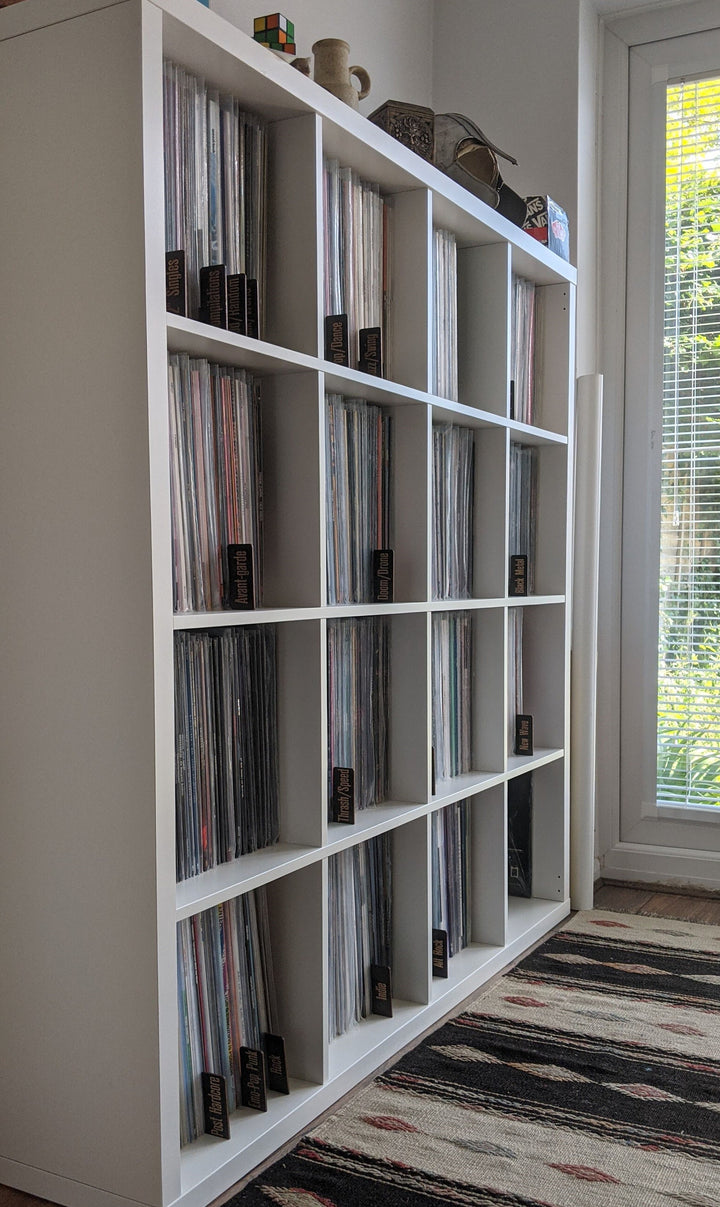 Eco Friendly, Black Genre Record Dividers, Both sides Set of Record Dividers, Custom Genre Record Dividers, Band Name Dividers - cilpastore