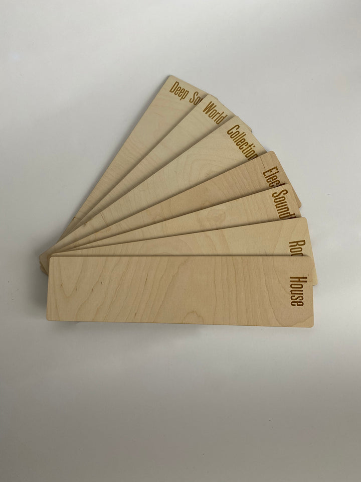 Eco Friendly, Set of Vertical Genre Dividers, Record Dividers, Custom Genre Record Dividers, Band Name Dividers - cilpastore