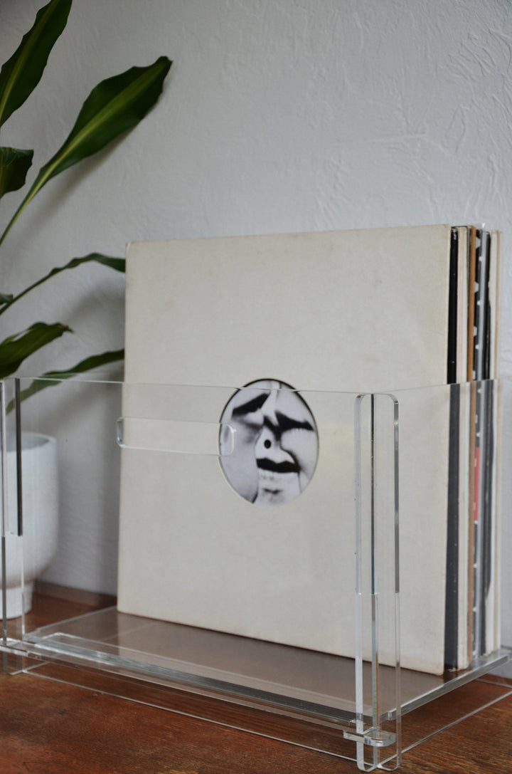 Vinyl Storage Box Display, Record Organizer, Plexiglass Vinyl Box, Minimalistic Vinyl Storage Box, Vinyl Display Box, Record Holder - cilpastore